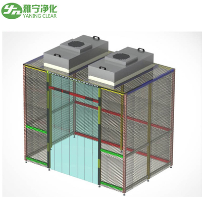 Class 100 Portable Modular Clean Room ISO 5 Γρήγορη εγκατάσταση FFU Clean Room