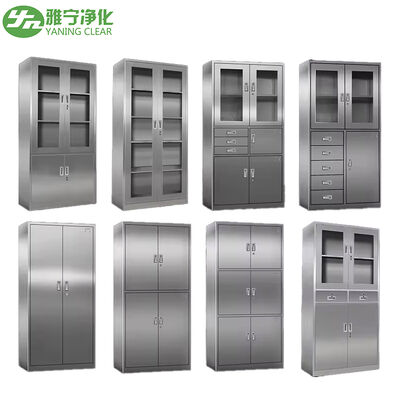 Ιατρικό ντουλάπι από ανοξείδωτο χάλυβα 304 με ενσωματωμένο σκληρυμένο γυάλινο παράθυρο και υγρασία για εγκαταστάσεις υγειονομικής περίθαλψης